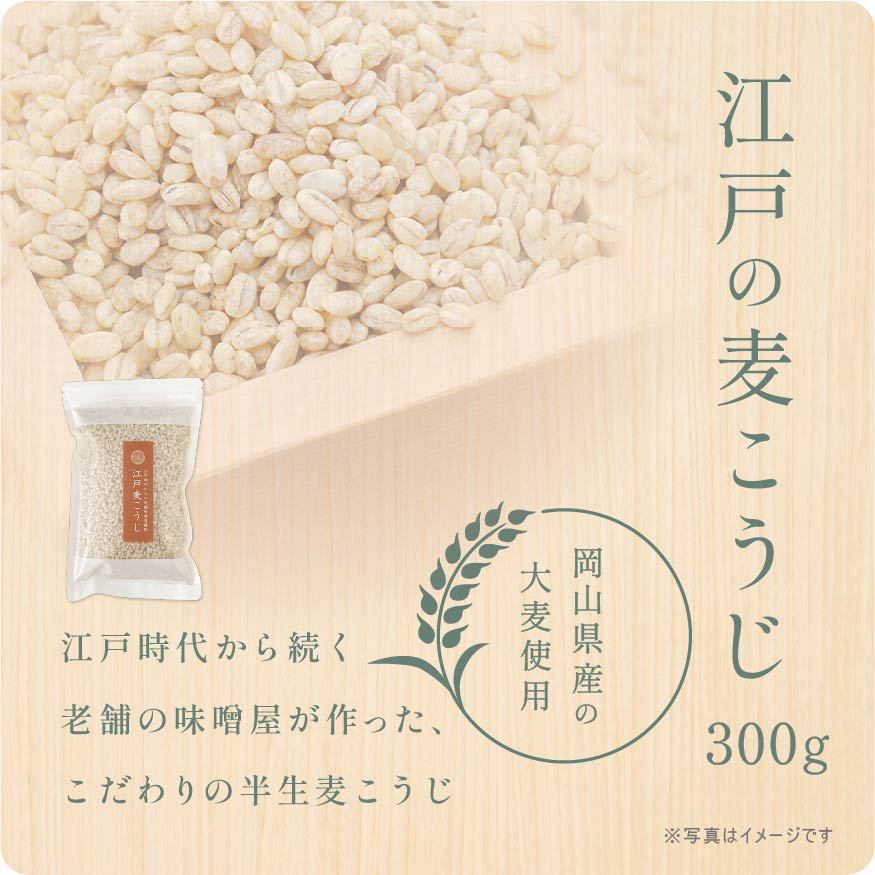 送料無料・国産】江戸の麦こうじ 300g / 乾燥麦麹（半生） 麦麹 麹