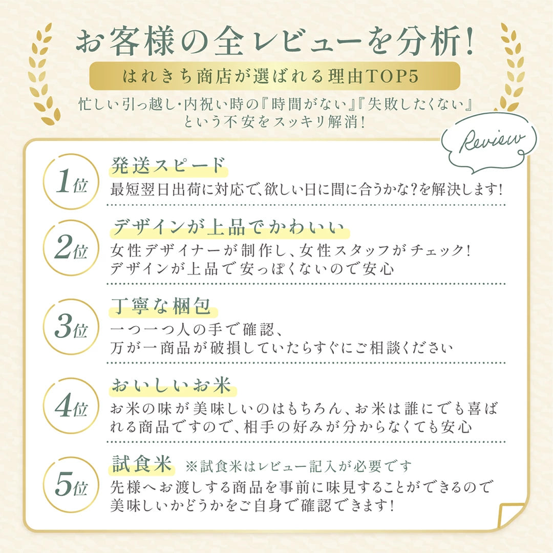 【 新商品 注文後精米 】入学内祝いのおきもち米（1合・2合）